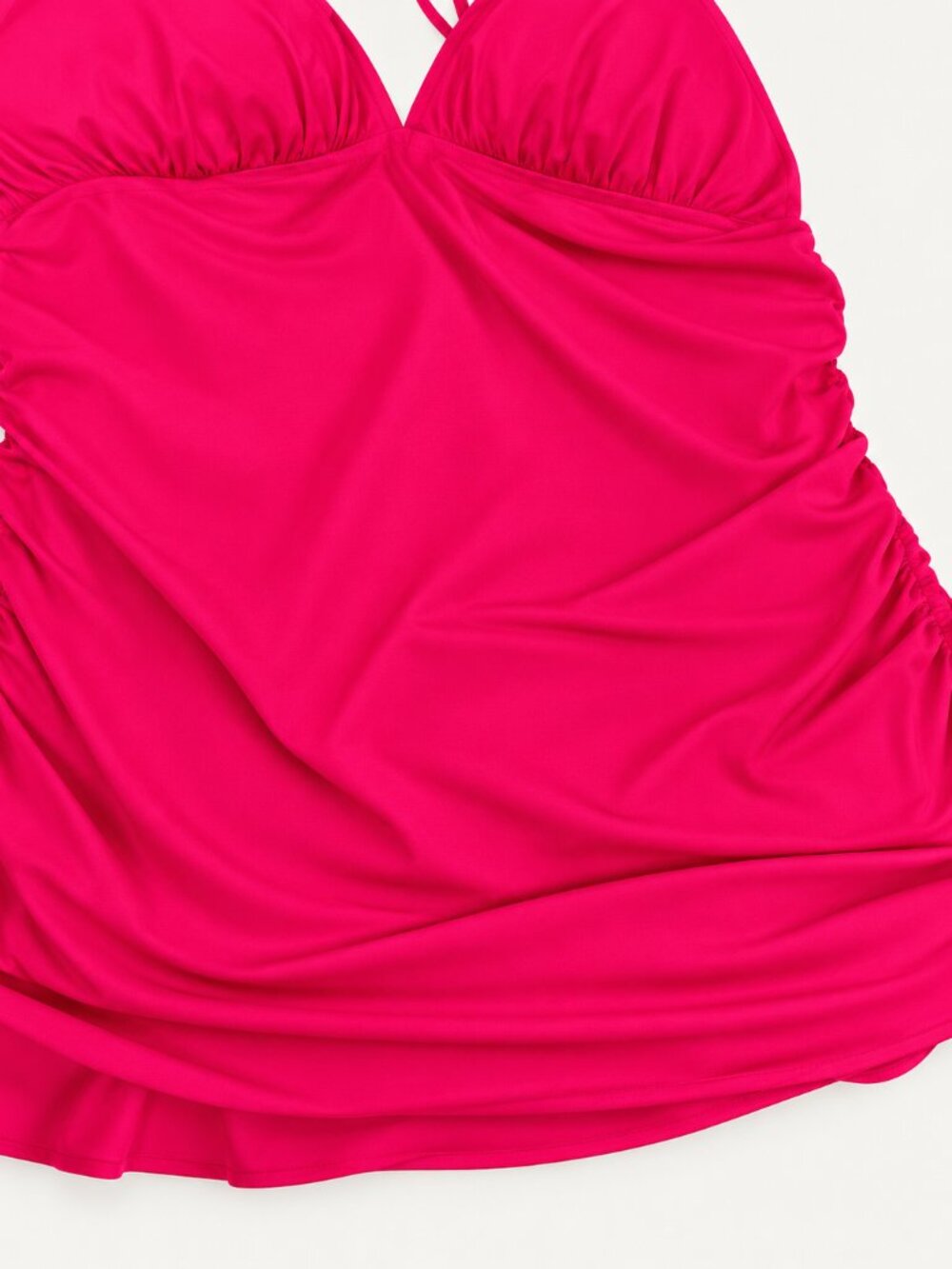 Swimsuits For All Size 24 Hot Pink Ruched One Piece Swimsuit NWOT Plus - Picture 2 of 8